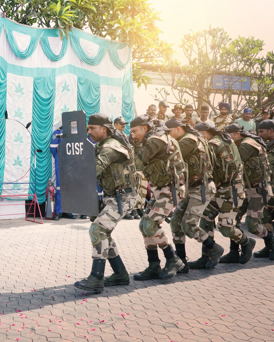 BLRAirport's tweet photo. Here's to the silent guardians - our brave CISF officers who stand tall behind every journey. On the 56th CISF Raising Day, we salute your unwavering dedication and thank you for being the shield that keeps us safe.
#56thCISFDay #CISFRaisingDay #HeroesInUniform #KeepingUsSafe #BLRAirport
