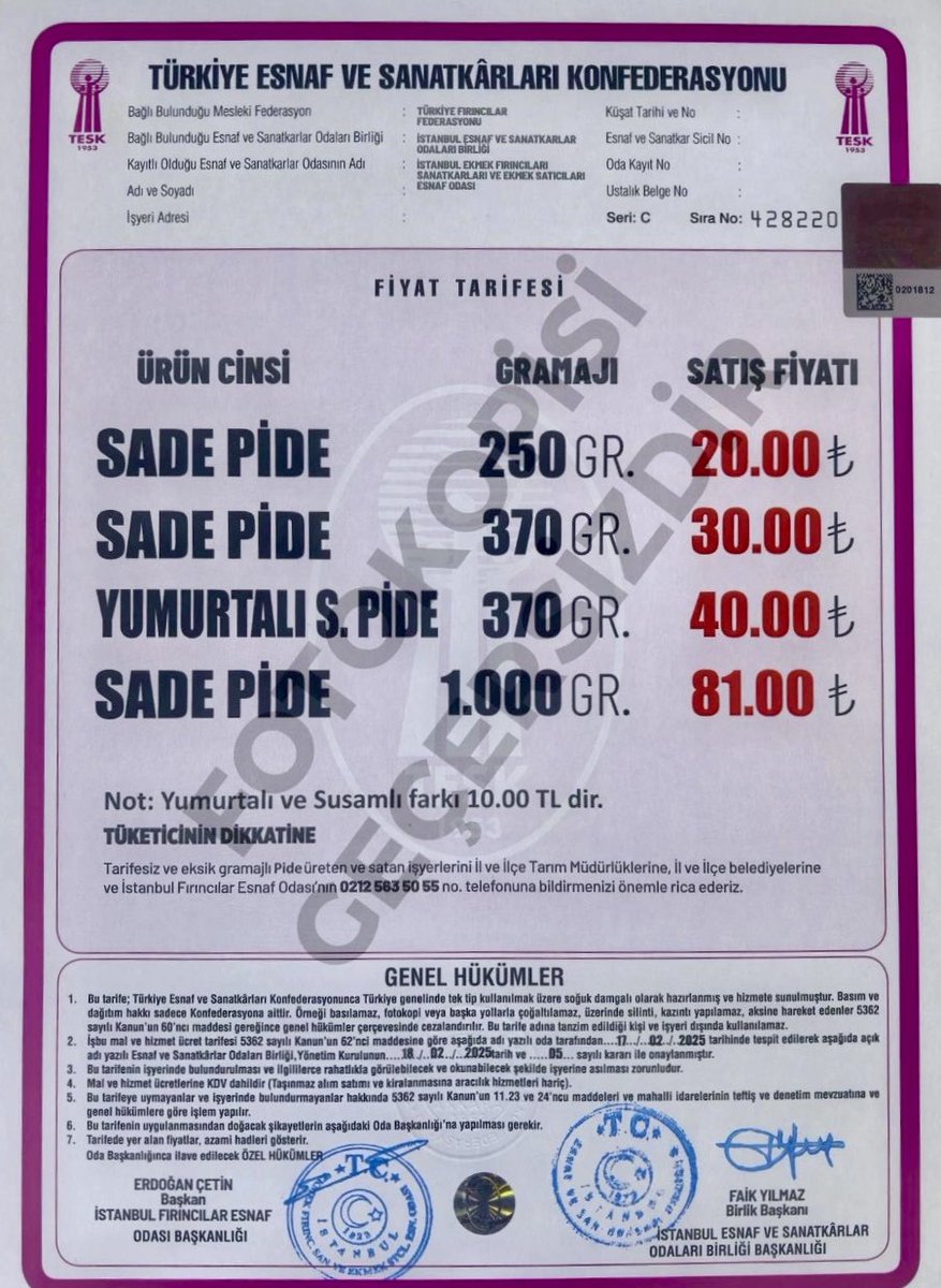 Dr.Feramis ÇİFTÇİ koordinasyonunda, Gıda Kontrol Ekipleri ve Belediye Zabıta Ekiplerince, İlçemizde bulunan fırınlarda hijyen, temizlik kontrolleri ve Ramazan pidelerinde gramaj ve fiyat denetimleri yapılmış olup, kurallara uymayan işletmeler hakkında cezai işlem uygulanmıştır.