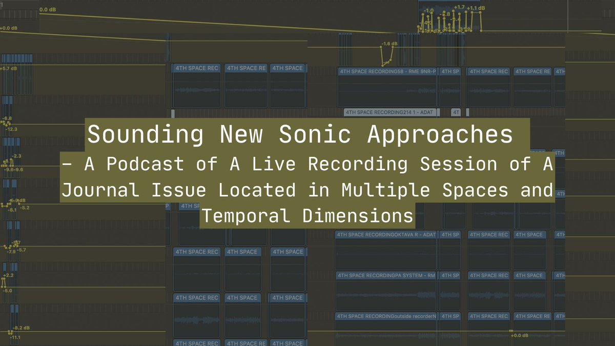 "Where's my new SpokenWeb Podcast episode?!?" They ask and ask and ask. And we... Deliver!⁠
⁠
Listen to "Sounding New Sonic Approaches – A Podcast of A Live Recording Session of A Journal Issue Located in Multiple Spaces and Temporal Dimensions" here:
spokenweb.ca/podcast/episod…