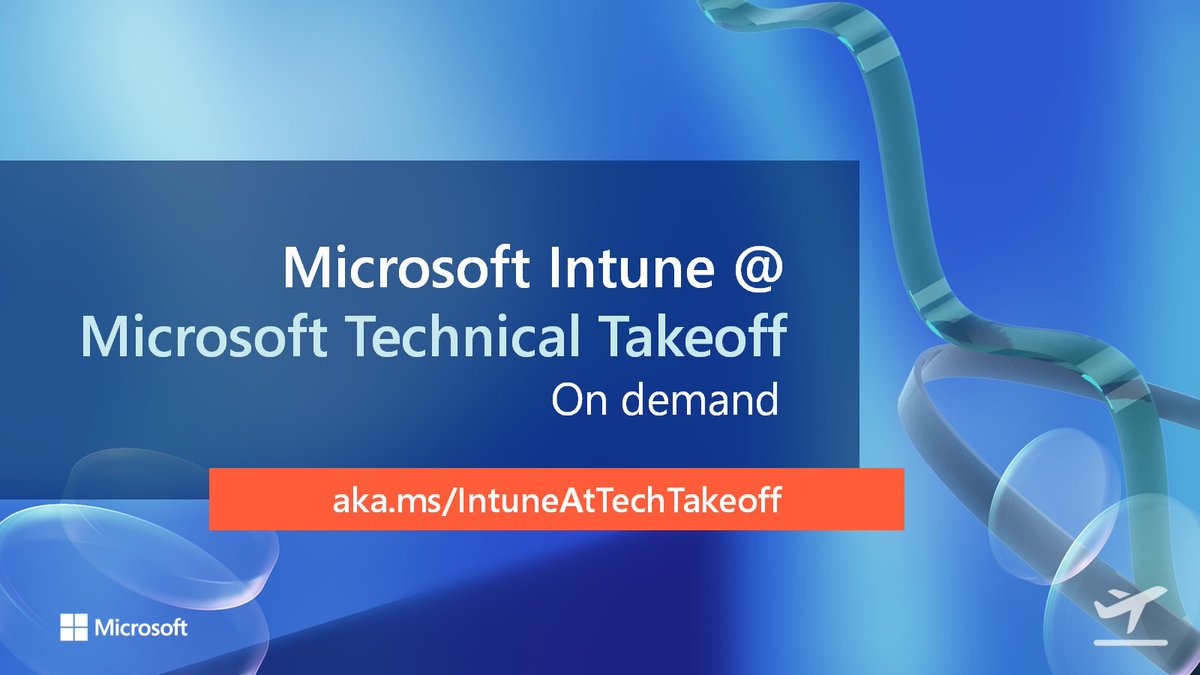 The full catalog of Intune sessions from Microsoft Technical Takeoff are now available on demand! Watch, listen, and learn on your schedule. Zero Trust, Advanced Analytics, Copilot in Intune – what’s first on your list? 📋aka.ms/IntuneAtTechTa…