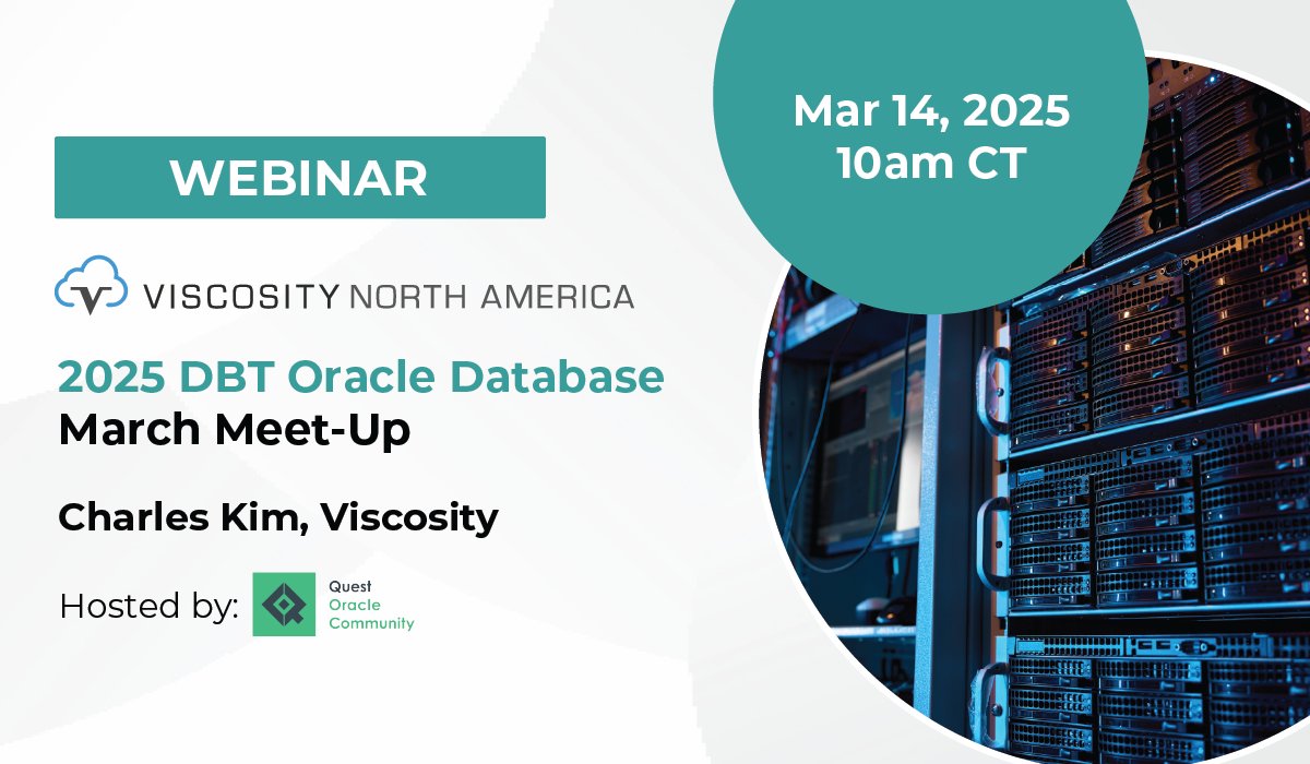 ViscosityNA's tweet image. Get ready for @QuestUserGroup&apos;s 2025 DBT #OracleDatabase March Meet-Up! Master #DataGuard, see best practices in action, #oracle23ai, automation scripts &amp;amp; more with #ACED @racdba.

March 14, 2025| 10 AM CT
Register today! bit.ly/43yugt8
#oracleDB #databasesecurity
