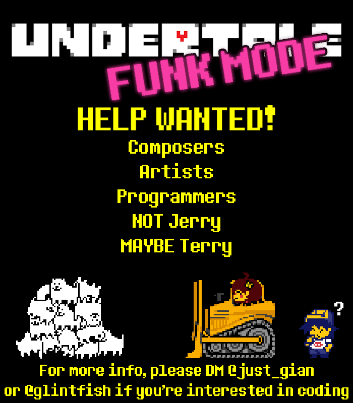Funk_Mode's tweet photo. oh what is this
welp undertale funk mode is needing some help to be able to expand certain things 
our team has always been small but now we want to do more

click on the ALT for more details
#FNF #fridaynightfunkin #Undertale #UTfunk https://t.co/REfoWoCjIh