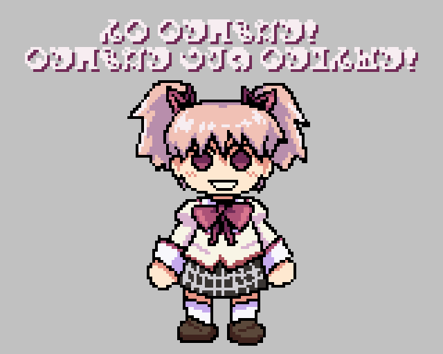 a cool madoka i drew on a magma