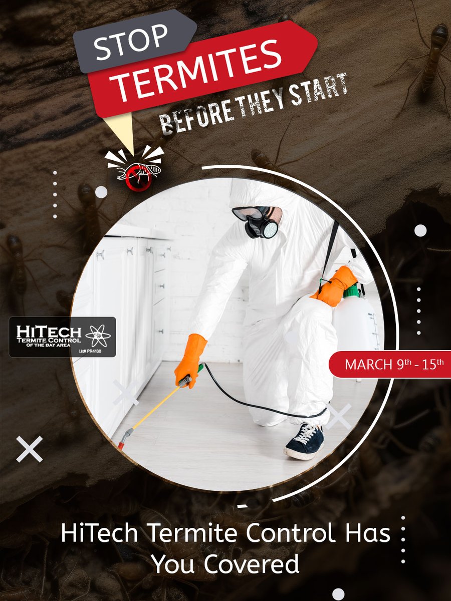 Hitech_Termite's tweet photo. Termites cause hidden damage!  This Termite Awareness Week, stay protected with a HiTech inspection. Schedule today!

#TermiteAwarenessWeek #ProtectYourHome #HiTechTermiteControl #TermitePrevention #HomeProtection https://t.co/4WP6uzigni