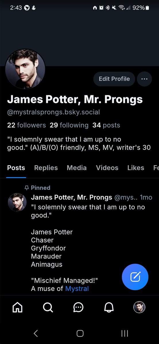 James Potter /Prongs(Parody) (@MystralsProngs) / Posts / X