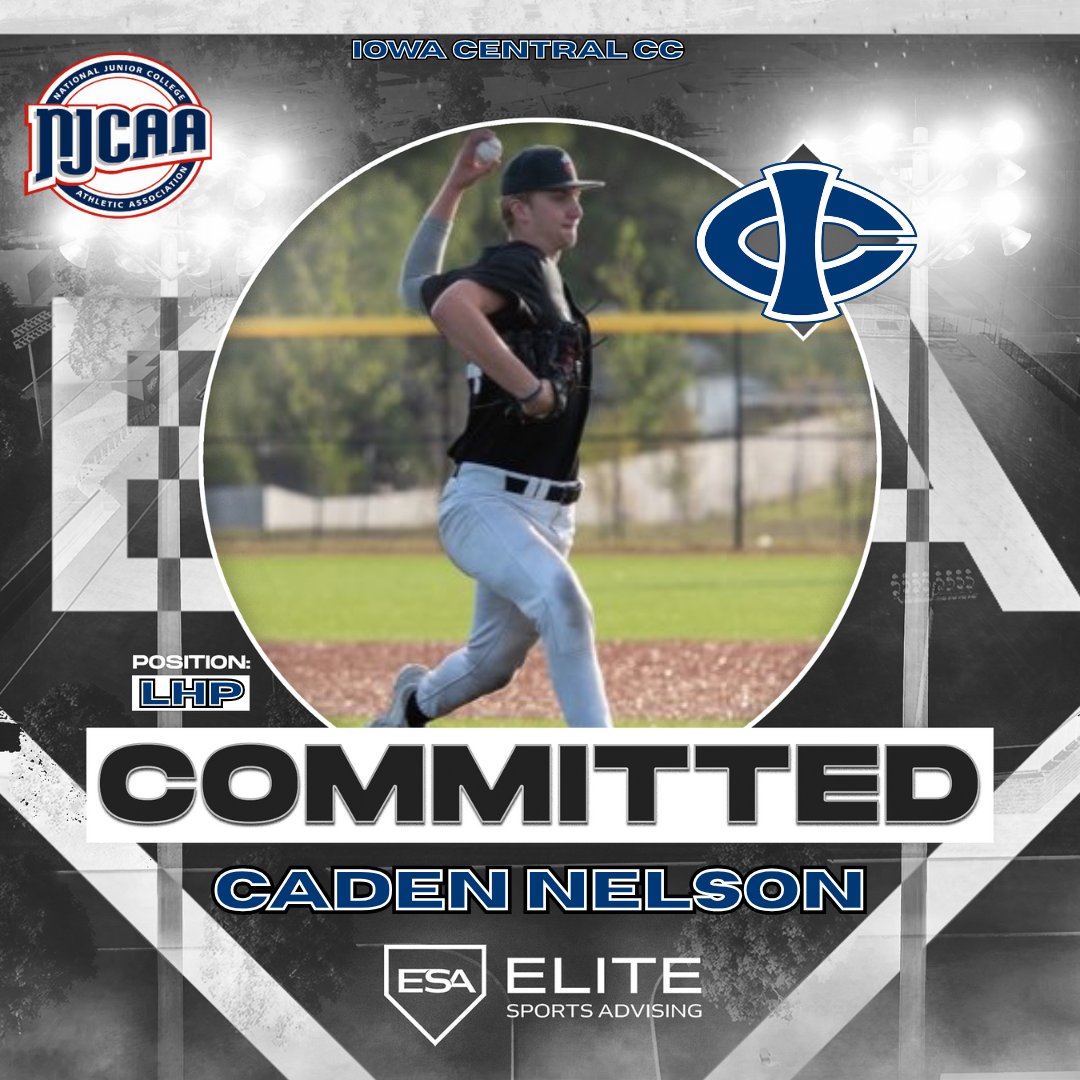 Elite Sports Advising (@elitesportsadv) on Twitter photo 🔥 COMMITTED 🔥
Congrats to our guy, <a href="/Cadennelson44/">Caden Nelson</a> on locking in his commitment to pitch for <a href="/ICCCBaseball/">Iowa Central Baseball</a>!
<a href="/JeremyMusilESA/">Jeremy Musil</a> | #RTR | #EliteSportsAdvising 🔥 COMMITTED 🔥
Congrats to our guy, <a href="/Cadennelson44/">Caden Nelson</a> on locking in his commitment to pitch for <a href="/ICCCBaseball/">Iowa Central Baseball</a>!
<a href="/JeremyMusilESA/">Jeremy Musil</a> | #RTR | #EliteSportsAdvising