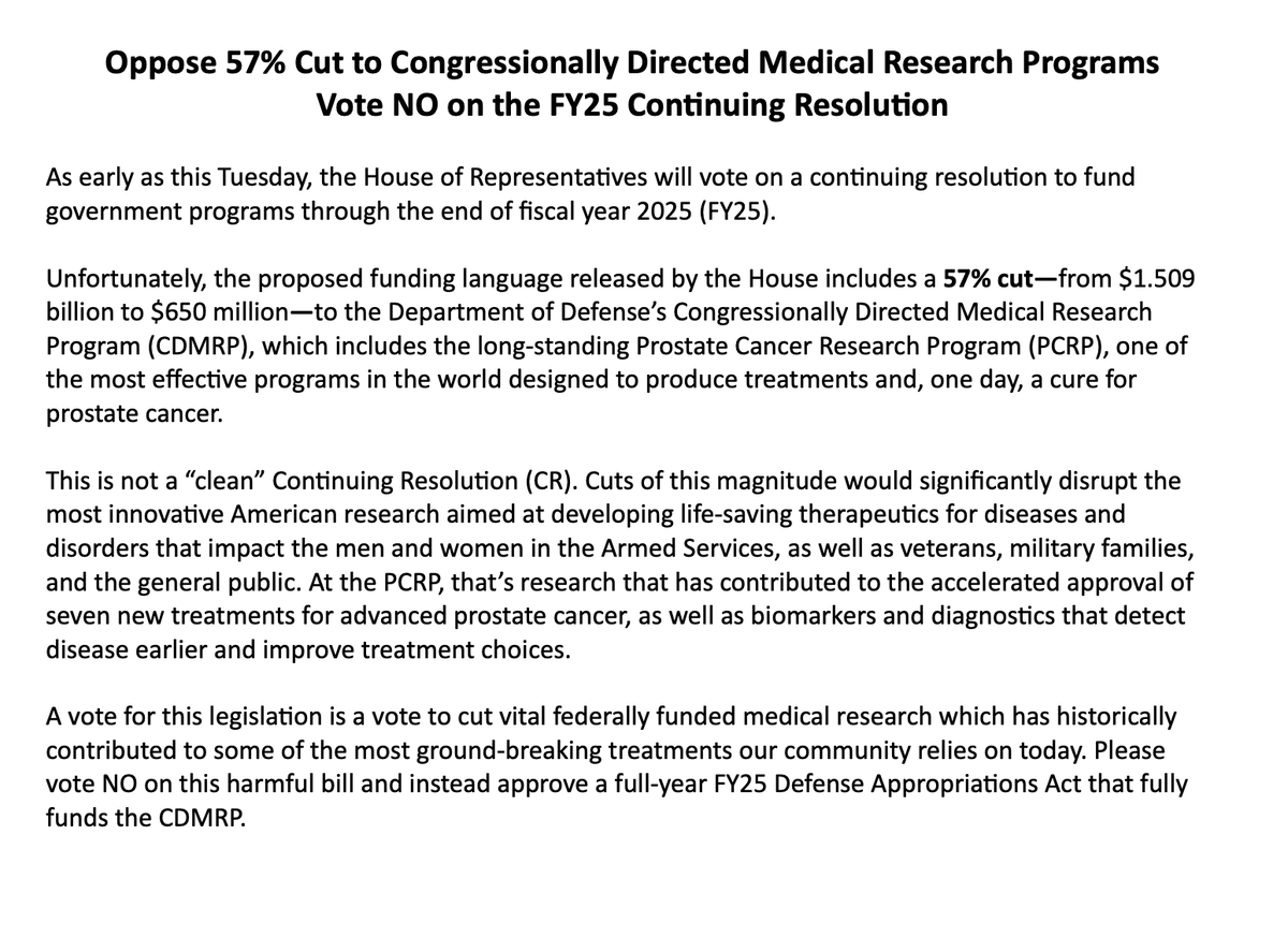 Tyler Seibert MD PhD (@tylersbrt) on Twitter photo Please save the <a href="/DeptofDefense/">Department of Defense 🇺🇸</a> Prostate Cancer Research Program! We need continued funding to keep fighting #ProstateCancer
<a href="/SenAlexPadilla/">Senator Alex Padilla</a> <a href="/SenAdamSchiff/">Adam Schiff</a> <a href="/RepMikeLevin/">Rep. Mike Levin</a>
<a href="/urotoday/">UroToday.com</a> <a href="/PCF_Science/">PCF Science</a> <a href="/soulehoward1/">Howard Soule</a> <a href="/AndreaMiyahira/">Andrea Miyahira</a> <a href="/Uromigos/">Uromigos</a> Please save the <a href="/DeptofDefense/">Department of Defense 🇺🇸</a> Prostate Cancer Research Program! We need continued funding to keep fighting #ProstateCancer
<a href="/SenAlexPadilla/">Senator Alex Padilla</a> <a href="/SenAdamSchiff/">Adam Schiff</a> <a href="/RepMikeLevin/">Rep. Mike Levin</a>
<a href="/urotoday/">UroToday.com</a> <a href="/PCF_Science/">PCF Science</a> <a href="/soulehoward1/">Howard Soule</a> <a href="/AndreaMiyahira/">Andrea Miyahira</a> <a href="/Uromigos/">Uromigos</a>