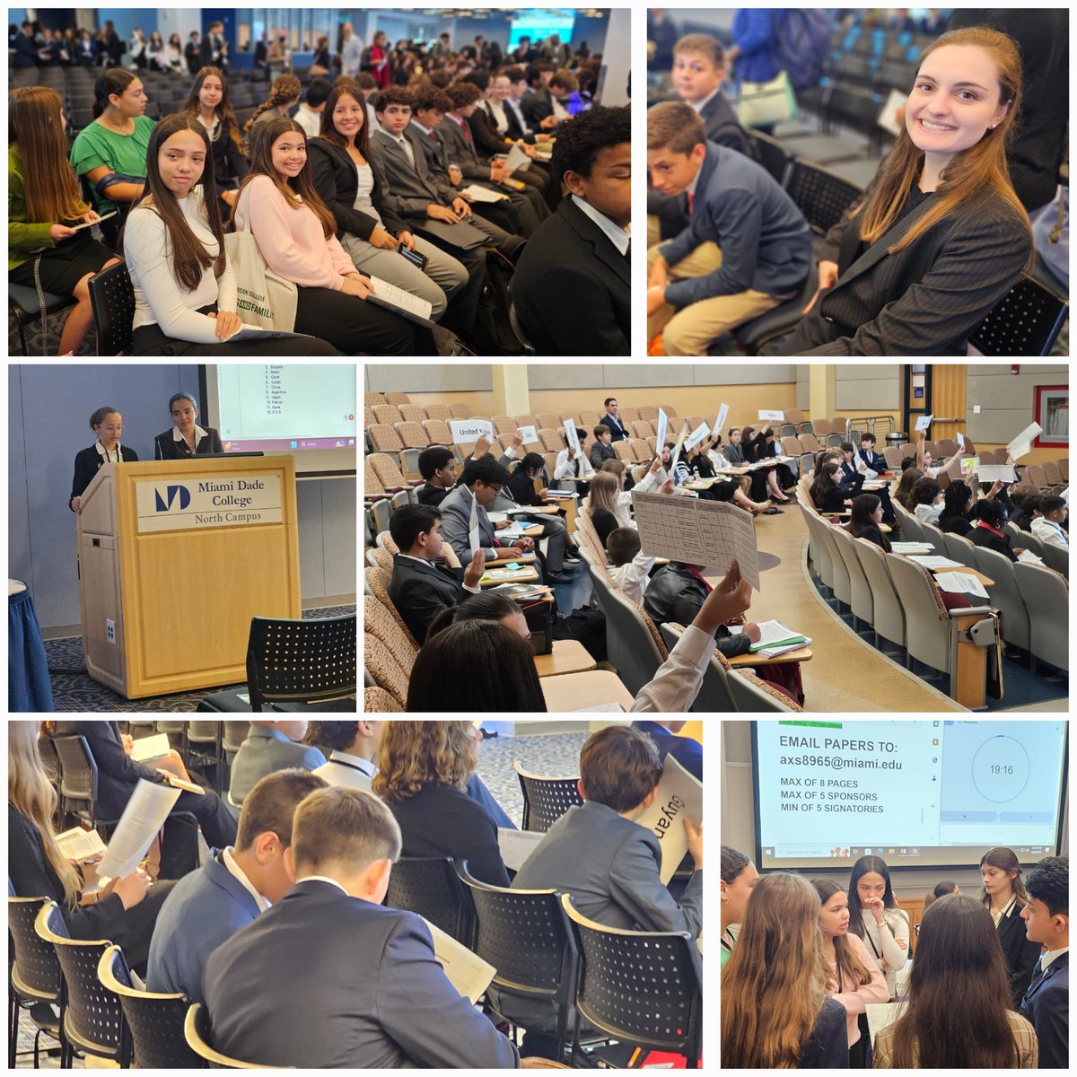 Mrs. Alver's 7th &amp; 8th graders participated in this year's Model United Nations. They represented countries as delegates to simulate UN conferences. They conducted research, participated in committees, engaged in diplomatic discussions &amp; created resolutions