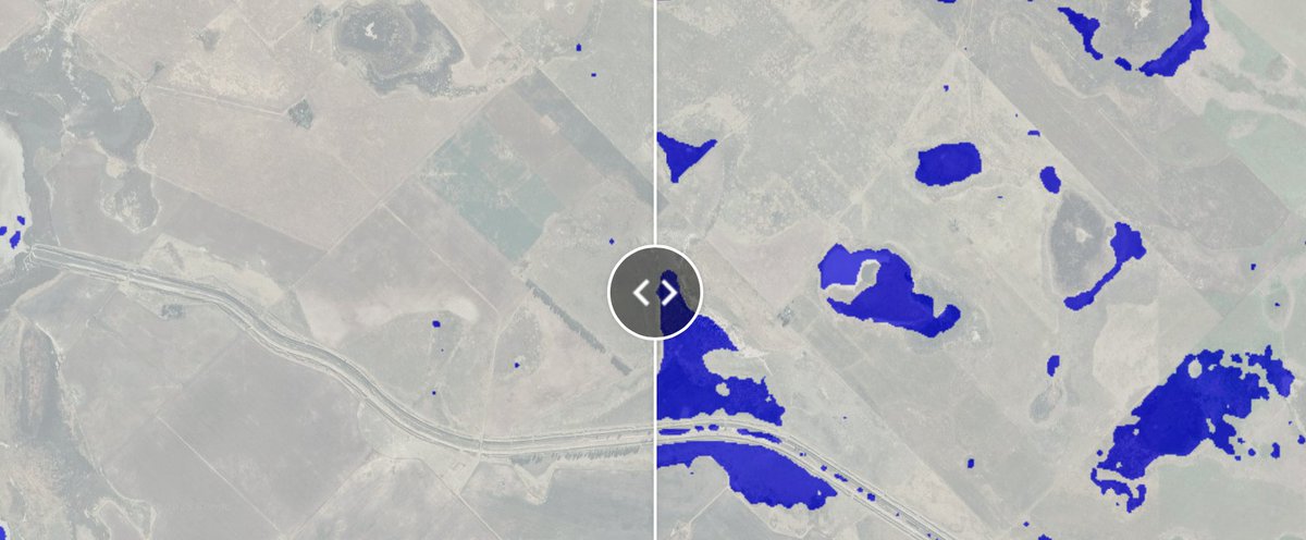 bison_datalabs's tweet image. Impacto de las lluvias sobre provincia de Buenos Aires: datos preliminares:
Les dejamos una app de GEE para visualizar la magnitud de agua en superficie posterior a las lluvias de la semana pasada sobre el territorio. 
lnkd.in/gGp8rjkt