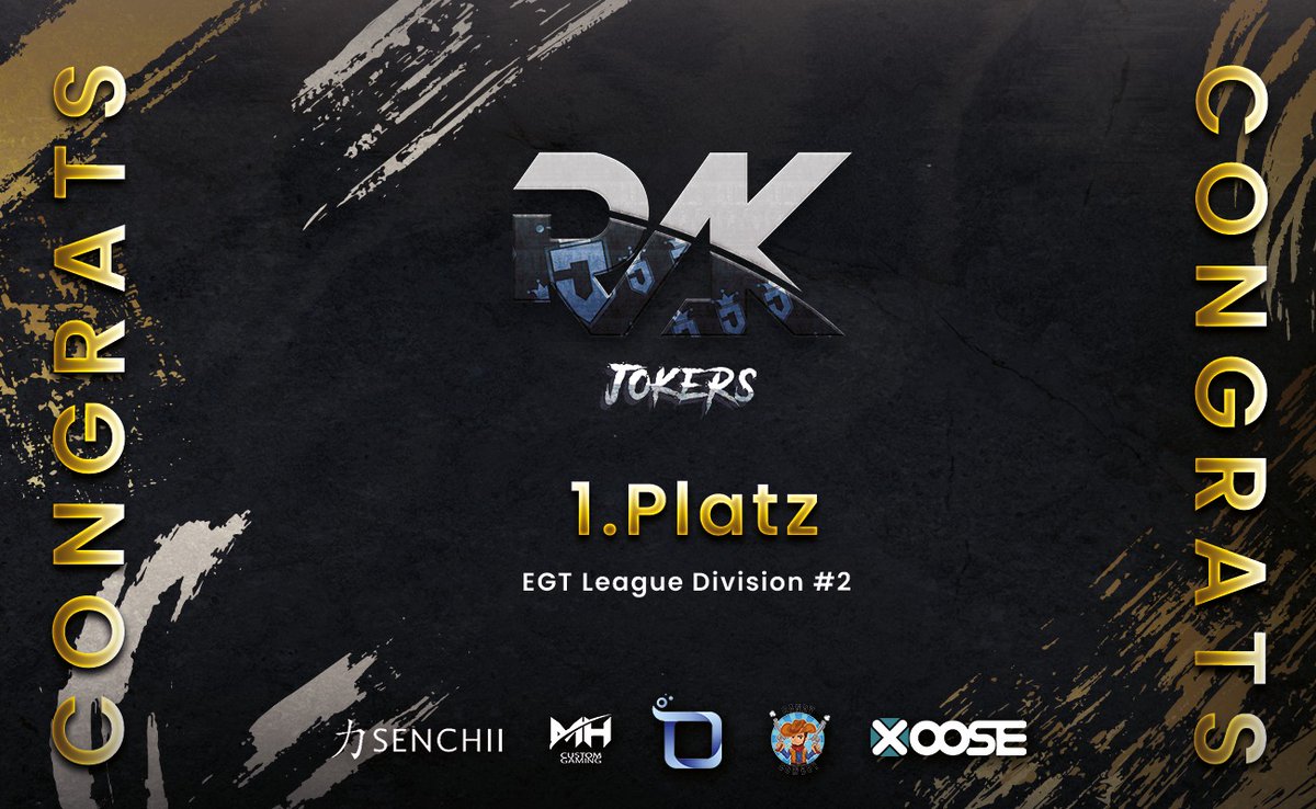 Our team RAK Jokers is in first place🥇 in EGT div1 with a win rate of 6:1:0. Gg to the boys, we'll continue next season. Good luck to the others, we also congratulate the 2nd🥈 place Vatic and the 3rd🥉 place Loyals

#WeAreRAK🥇
