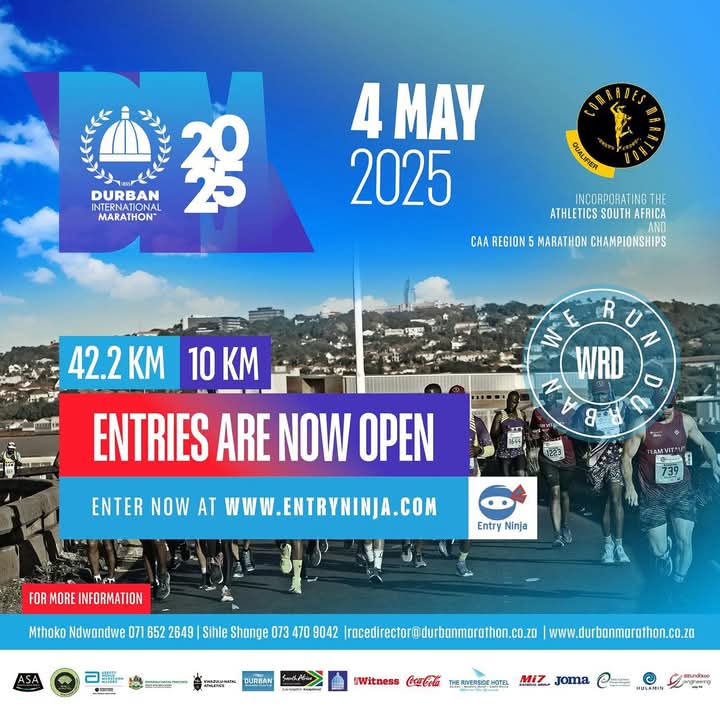 Luv2404's tweet photo. Speed has its rewards! 🔥
Think you have what it takes? The clock is ticking, challenge is ON! May 4, 2025
Enter now via Webtickets, EntryNinja, or any Pick n Pay store!
#DurbanMarathon2025 #TimeIsMoney #RunFastWinBig #ChaseYourBest #EliteRunner #42KChallenge #werundurban https://t.co/BjdWC1p7Q5