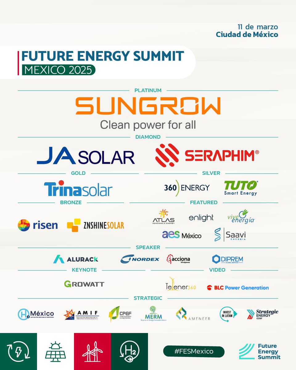⚡ Súmate a #FESMexico el encuentro líder de energías renovables en Latinoamérica.

Mañana nos reuniremos con más de 400 líderes del sector en un espacio diseñado para debatir, innovar y conectar. 

📌Últimas entradas: lnkd.in/d5_D48HE