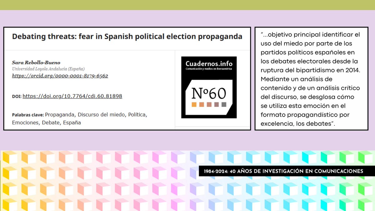 Cuadernos.info (@cuadernosinfo) on Twitter photo El rol de la emoción en los debates políticos 👨⚖️🤛🤜es lo que ha investigado la autora <a href="/sarrebbue/">Sara Rebollo Bueno</a>, de la Universidad de Loyola (España), en este artículo publicado en el número 60 de la revista.
¡Revísalo aquí!👉cuadernos.info/index.php/cdi/…
#academia #comunicaciónpolitica El rol de la emoción en los debates políticos 👨⚖️🤛🤜es lo que ha investigado la autora <a href="/sarrebbue/">Sara Rebollo Bueno</a>, de la Universidad de Loyola (España), en este artículo publicado en el número 60 de la revista.
¡Revísalo aquí!👉cuadernos.info/index.php/cdi/…
#academia #comunicaciónpolitica