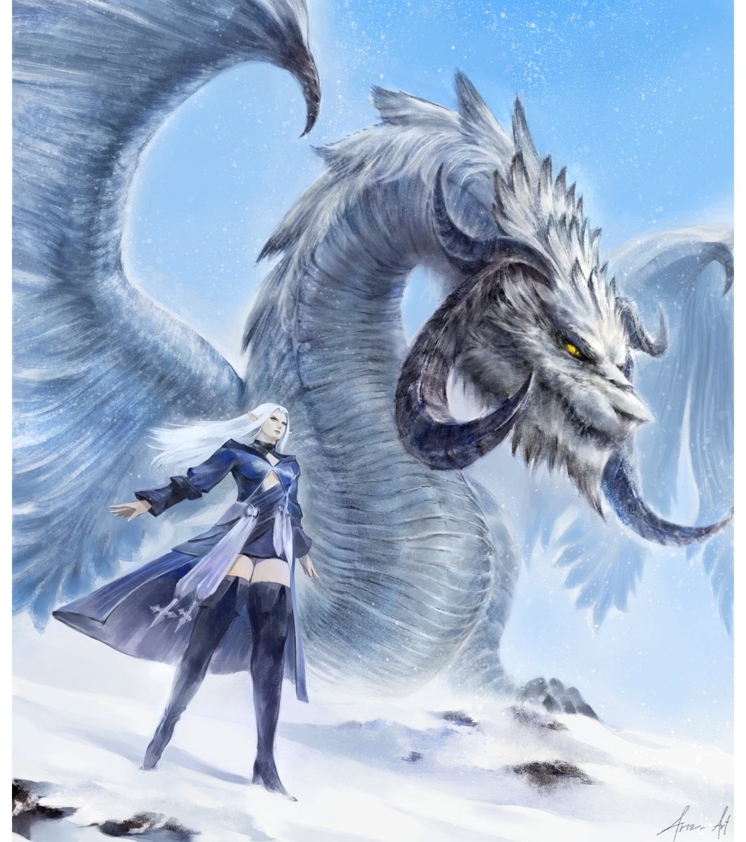 Hraesvalgr and Ysayle 
#FFXIVart