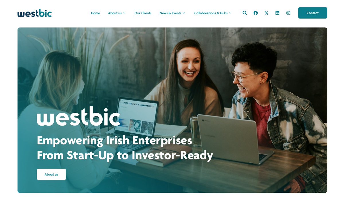 BlackPugStudio's tweet photo. Excited to reveal the bold rebrand & wesite redesign for @West_BIC! 

A project we’ve been passionately crafting for some time! Check it out & share your thoughts: https://t.co/SmgZVjbPsW

Thanks to WestBIC for their enthusiasm! Nearly 10 years, 3 refreshes, and countless ideas later. Let's ignite Irish innovation🔥🇮🇪