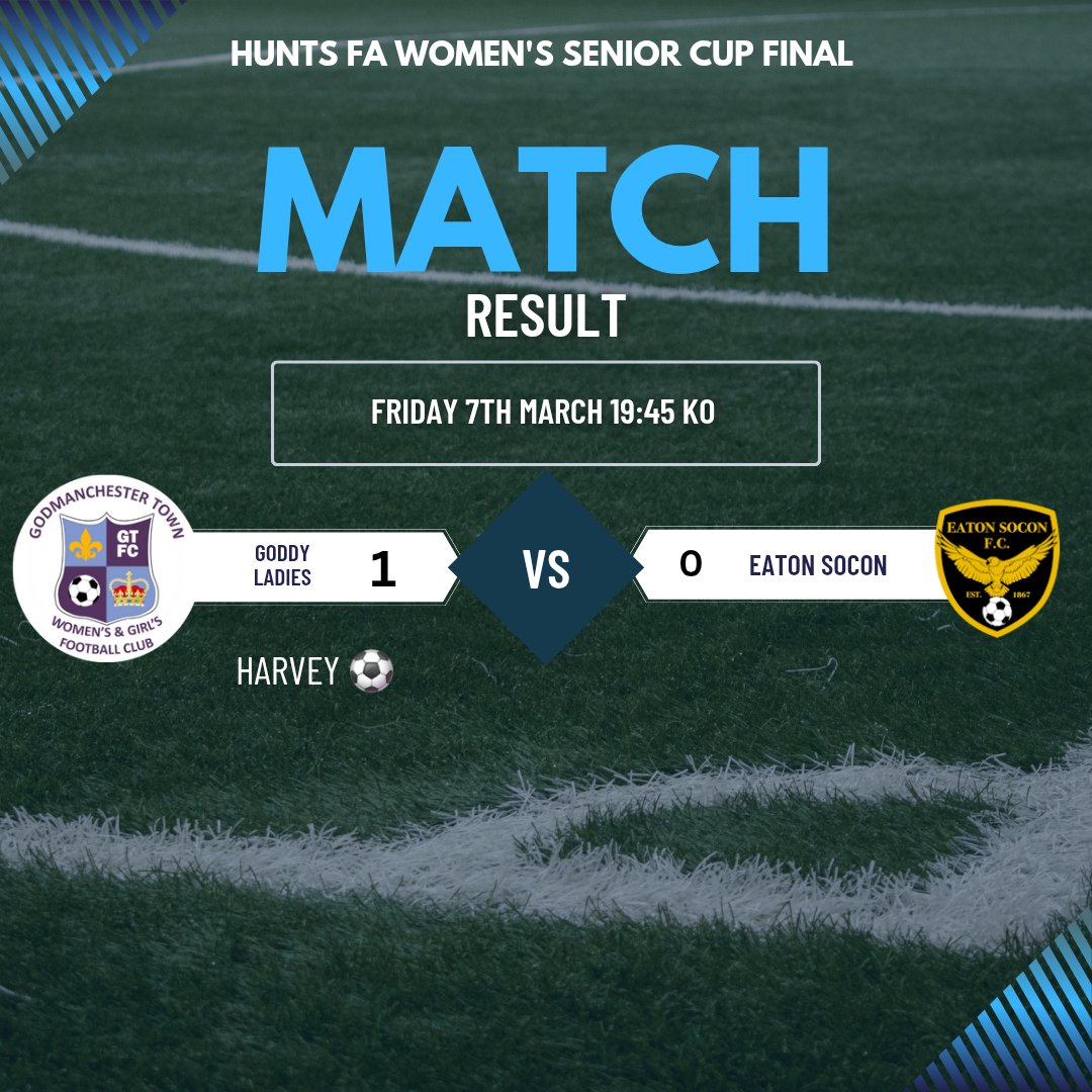 Goddy Ladies (@goddyladies) on Twitter photo We would like to thank <a href="/EatonEagles_FC/">Eaton Socon Ladies</a> <a href="/HuntsFA/">Huntingdonshire FA</a> and all 680 of you that helped make Friday's cup final such an amazing occasion. A very competitive game separated only by a wonder strike from <a href="/elliehev09/">Ellie Harvey</a> ๐ What an incredible group ๐ Up The Town ๐ We would like to thank <a href="/EatonEagles_FC/">Eaton Socon Ladies</a> <a href="/HuntsFA/">Huntingdonshire FA</a> and all 680 of you that helped make Friday's cup final such an amazing occasion. A very competitive game separated only by a wonder strike from <a href="/elliehev09/">Ellie Harvey</a> ๐ What an incredible group ๐ Up The Town ๐