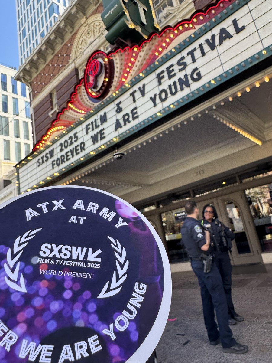Texan_Native's tweet photo. #ATXARMY showed up for #ForeverWeAreYoung world premiere! The documentary was so good! Made us all cry. @BTS_twt #BTS #BTSARMY #SXSW @sxsw https://t.co/tK6zUcmxIq