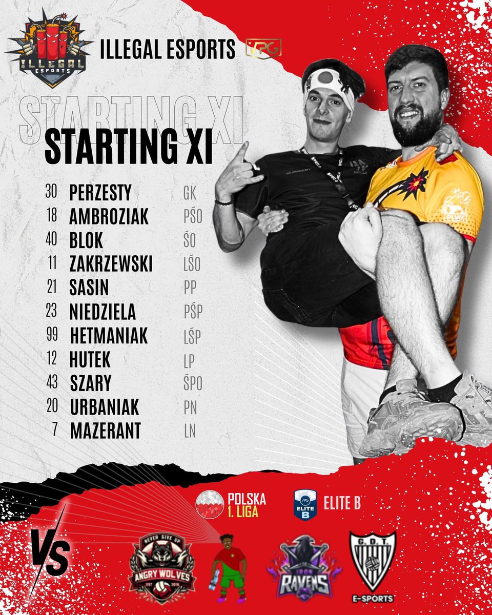 Illegal Esports (@illegalesports) on Twitter photo Dziś rozgrywamy aż 3❗️mecze w <a href="/VPG_Poland/">VPG Poland</a> oraz jedno spotkanie w <a href="/OfficialVPG/">Virtual Pro Gaming</a> , w której naszym rywalem będzie zespół z 3. miejsca w tabeli💪
Rozkład jazdy:
🕒20:40 vs Angry Wolves // Virtual Pro Club XO
🕒21:05 vs Mocny Gaz Esports
🕒21:45 vs Ravens
🕒22:15 vs GD Tourizens Dziś rozgrywamy aż 3❗️mecze w <a href="/VPG_Poland/">VPG Poland</a> oraz jedno spotkanie w <a href="/OfficialVPG/">Virtual Pro Gaming</a> , w której naszym rywalem będzie zespół z 3. miejsca w tabeli💪
Rozkład jazdy:
🕒20:40 vs Angry Wolves // Virtual Pro Club XO
🕒21:05 vs Mocny Gaz Esports
🕒21:45 vs Ravens
🕒22:15 vs GD Tourizens