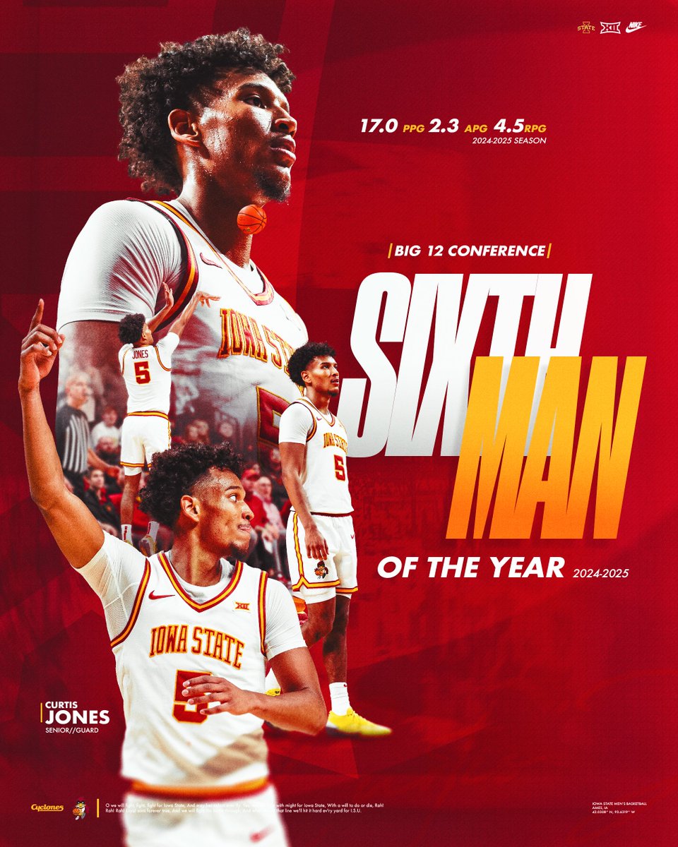 There Was No Question.

The Best Sixth Man in America.

#Cyclones | #C5C