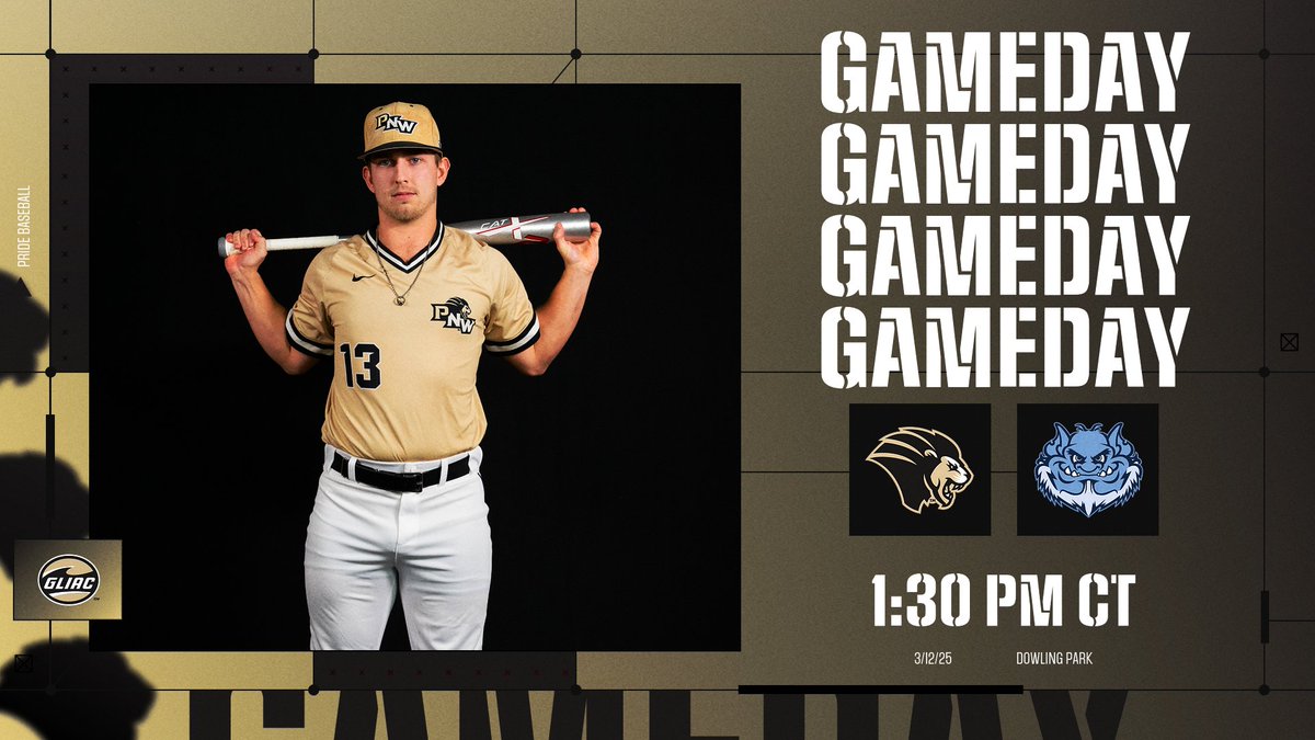 Purdue Northwest Pride (@pnwathletics) on Twitter photo 🚨 GAMEDAY 🚨
⚾: <a href="/PNW_Baseball/">PNW Baseball</a>
🆚: Trinity Christian
⏰: 1:30 PM CT
📍: Hammond, Indiana
🏟️: Dowling Park
📊: bit.ly/42Rtu8p
📺: bit.ly/41PqI4r
#RoarPride 🦁 🚨 GAMEDAY 🚨
⚾: <a href="/PNW_Baseball/">PNW Baseball</a>
🆚: Trinity Christian
⏰: 1:30 PM CT
📍: Hammond, Indiana
🏟️: Dowling Park
📊: bit.ly/42Rtu8p
📺: bit.ly/41PqI4r
#RoarPride 🦁