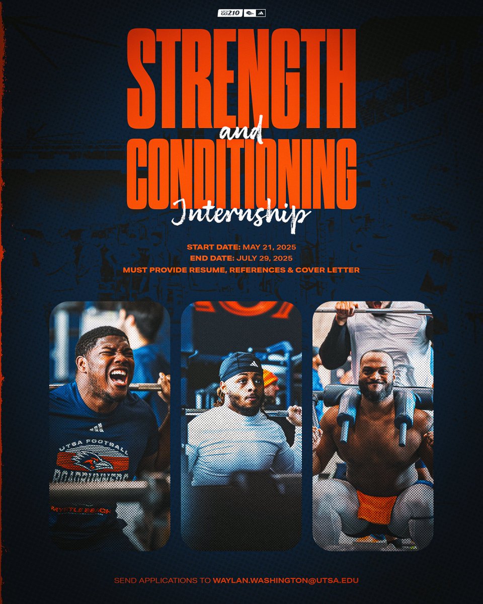 𝓦𝓮’𝓻𝓮 𝓱𝓲𝓻𝓲𝓷𝓰 

Our Strength and Conditioning Department is looking for hardworking students with a passion for developing athletes! 🏋️💪 

#210TriangleOfToughness