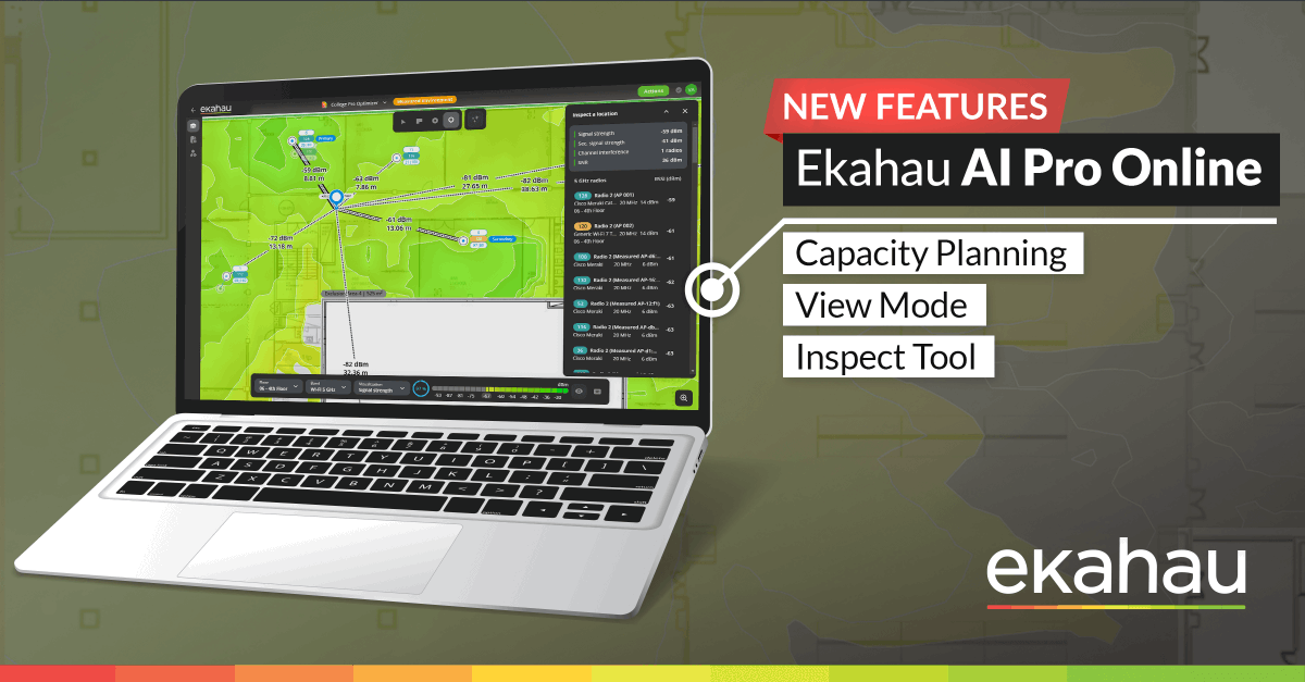 The latest release of Ekahau AI Pro Online delivers powerful new capabilities like capacity planning and an inspect tool that makes network planning more intuitive than ever. Learn more: ekahau.com/blog/new-produ…