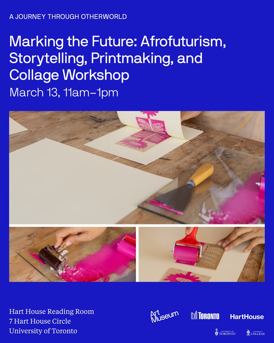 On Mar 13, join <a href="/queenkukoyi/">QUEEN KUKOYI</a> and Jasmine Vanstone of <a href="/oddsidearts/">OddSide Arts</a> for a drop-in workshop! Explore Akan cosmology and Adinkra symbols and experiment with collaging and printmaking to create works that reflect cultural identity and personal narratives. 

➡️artmuseum.utoronto.ca/program/a-jour…