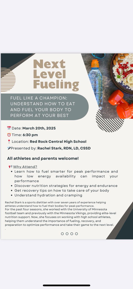 Great opportunity for student athletes and parents to learn and become healthier. #vitamins