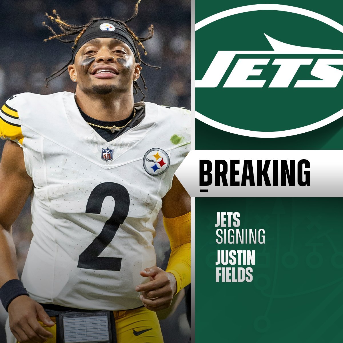 JNewsNippon's tweet image. BREAKING: The Jets are signing QB Justin Fields to a two-year, $40M deal with $30M guaranteed. (via @rapsheet, @TomPelissero)

#NFL #Jets #JustinFields