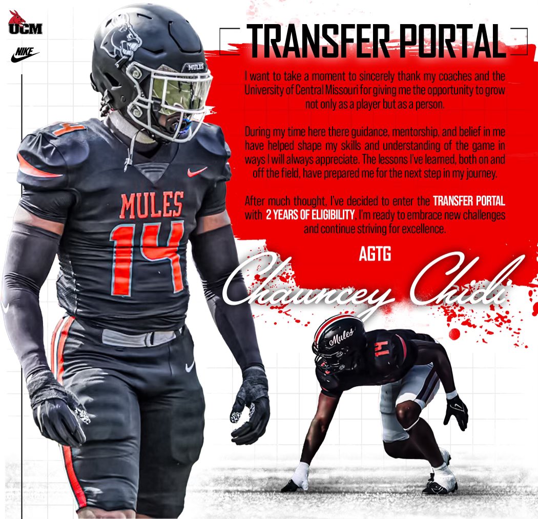 ChaunceyChidi's tweet image. I Am Officially Entering The TransferPortal!

6’4 | 240 OLB/EDGE