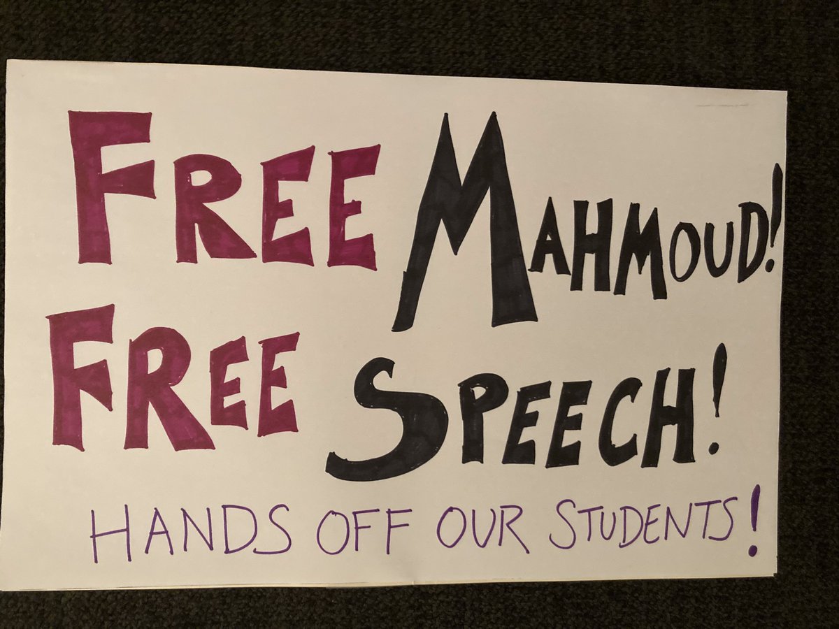 As a <a href="/Columbia/">Columbia University</a> professor, an American committed to free speech and the right to protest, &amp; a human being and mother horrified by the genocide in Gaza, I will be hitting the streets to demand the release of Mahmoud Kahlil--come join us.
