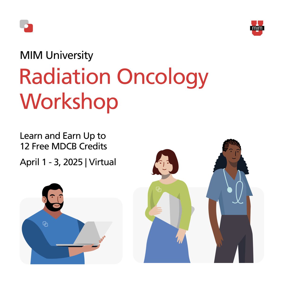 Earn up to 12 free MDCB credits and brush up on your MIM Maestro skills! 

🎓 MIM University Radiation Oncology Workshop
🗓️ April 1-3, 2025 | Virtual 

⬇️ Check out the schedule, and sign up for as many sessions as you'd like: 
bit.ly/4bH6ayt

#RadOnc #MedDos