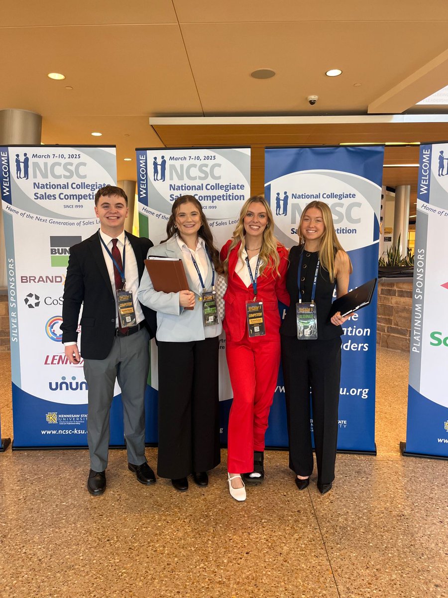 WKUGordonFord's tweet photo. GFCB students represented WKU at the National Collegiate Sales Competition at Kennesaw State! 🎯👏 A great experience to showcase their skills and compete on a national stage.
#WKU #GFCB #NCSC #SalesCompetition https://t.co/RqbAdK6CaD