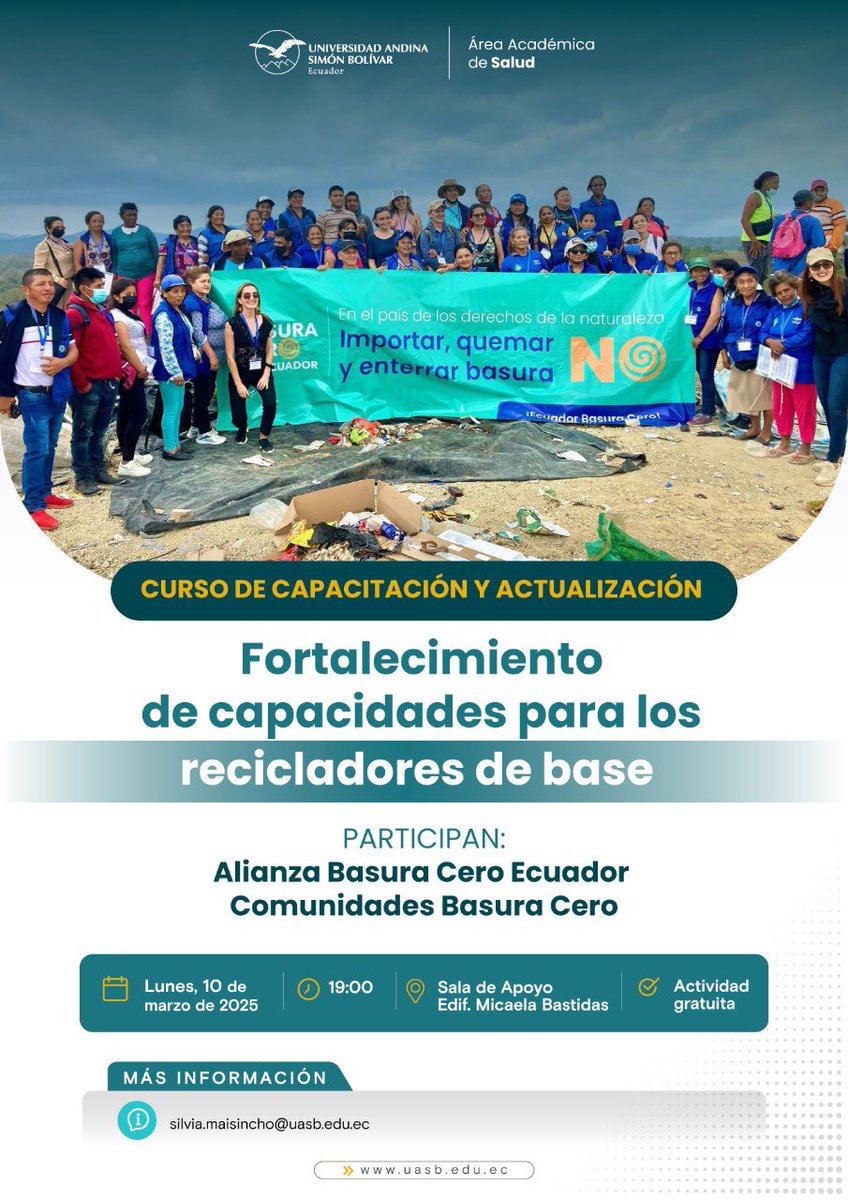 Hoy comienza la Escuela Basura Cero para Recicladores de Base!!! Hemos caminado mucho para conocer y plantear contenidos que fortalezcan al movimiento reciclador!!! Que se multipliquen las escuelas #EcuadorBasuraCero <a href="/RenarecEcuador/">RENAREC</a>