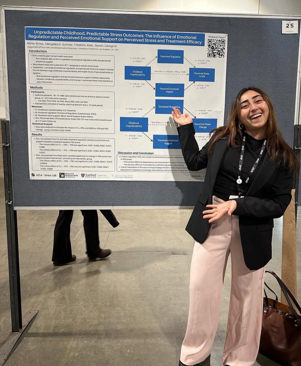 Our incredible research assistant Kimya had the opportunity to present her first conference poster at #spsp2025 last week, marking a significant milestone in her academic journey! We are thrilled to be a part of an event that celebrates innovative ideas &amp; exciting collaborations!