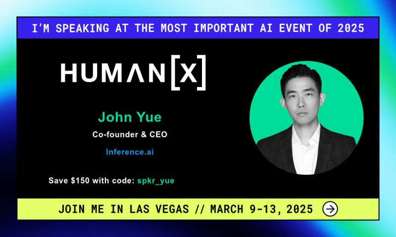 Exciting news! Our CEO, John Yue, is taking the stage at HumanX 2025 to discuss the future of AI infrastructure.

💡 Future-proofing AI infrastructure for its growing demands
📅 March 10 @ 4:15 PM
📍 Fontainebleau Las Vegas, Track Stage 1

Don’t miss this conversation on building