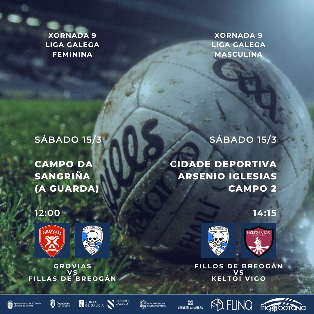 FillosdeBreogan's tweet image. A #ligagalega feminina está a piques de chegar á súa fin 🔥

🚗 Grovias vs Fillas de Breogán
📅 Sábado 15 de marzo
⏰ 12:00
🏐 Campo da Sangriña (A Guarda)

Pola súa parte, #osnosos comezan a segunda volta da #ligagalega cun partido 🔝