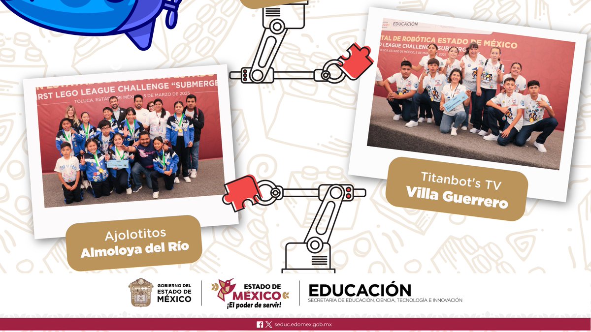 👾 ¡Muchas felicidades a los equipos ganadores del Primer Certamen de  “First LEGO League Challenge” #SUBMERGED. 

🤖📚 #ElPoderDeLaEducación impulsa el aprendizaje a través del juego.
