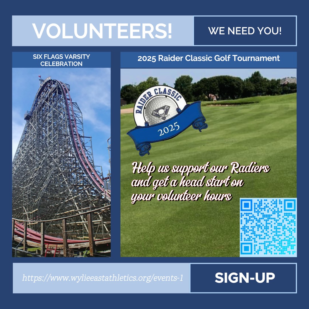 Come help us celebrate and support our Raiders! wylieeastathletics.org/events-1