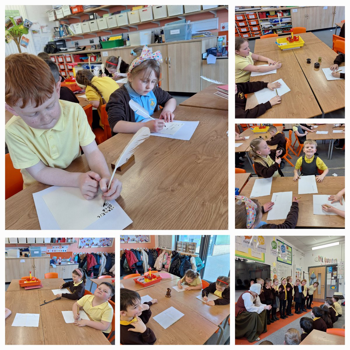 EastfieldPSHull's tweet image. #2CS had a fantastic time learning about The Great Fire of London this afternoon! We examined artefacts and wrote with quills and ink! #epshistory