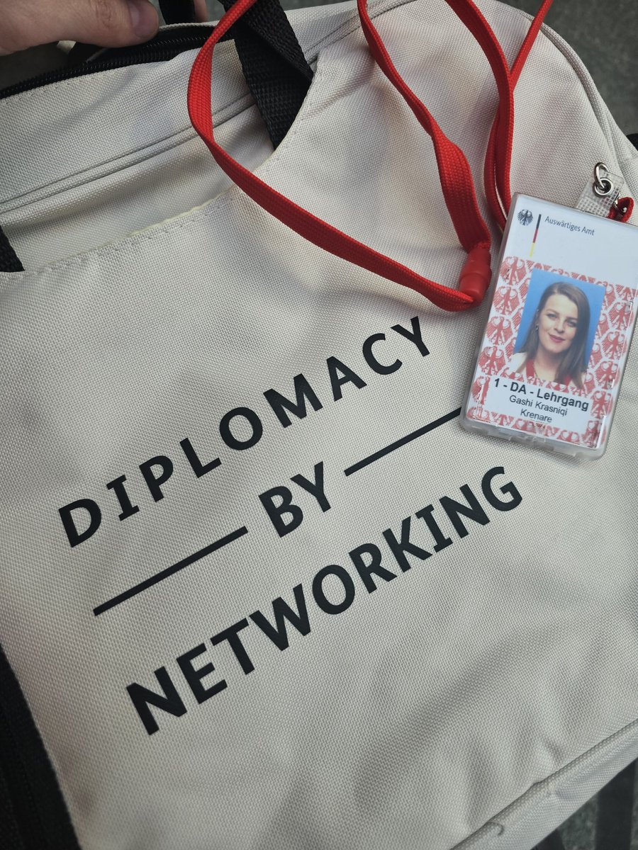 Honored to be part of the executive seminar of the <a href="/AuswaertigesAmt/">Auswärtiges Amt</a> on EU rapprochement &amp; integration, which is dedicated to young diplomats from the WB6, Turkey, Ukraine &amp; Moldova. 

Thank you to the <a href="/GermanAmbKOS/">German Embassy Pristina</a> for the nomination and the <a href="/AuswaertigesAmt/">Auswärtiges Amt</a> for selection