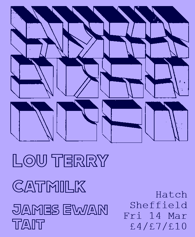 I'm playing a gig on Friday with <a href="/LouTerry1/">Lou Terry</a> and 
#Catmilk of <a href="/SundayBrunchC4/">Sunday Brunch</a> fame at <a href="/hatch_sheffield/">Hatch</a> - wegottickets.com/event/651870
