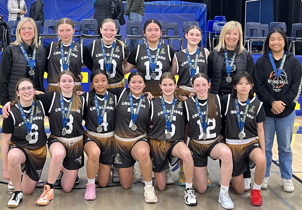 Congratulations to our HCAA 2A Girls Basketball District Champion Wynyard Bears who defeated the St. Brieux Crusaders in the District Championship Final by a score of 70-31. Pictured are the Gold medalists Wynyard and the Silver medalists St. Brieux.