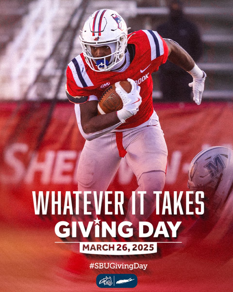 StonyBrookFB's tweet photo. Whatever It Takes 😤

Together, we make a difference! Your generosity fuels the Seawolves’ success, give on March 26!

🔗 → https://t.co/fOVdu77jij

🌊🐺 x #SBUGivingDay x @SeawolvesUnited https://t.co/yXW2Ii7iNz