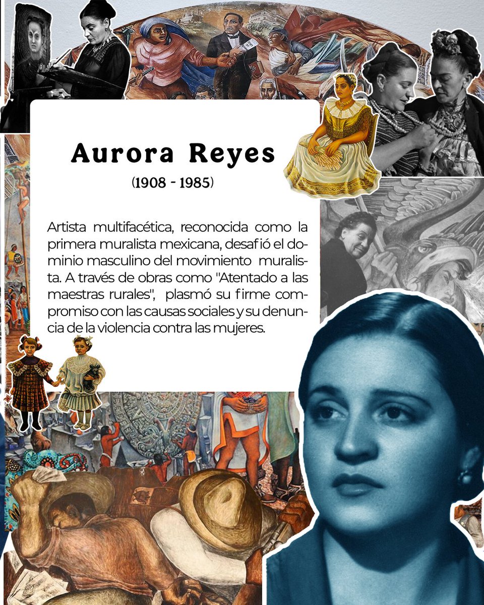 En el marco del #8M conmemoramos a las mujeres 🇲🇽en el arte que desafiaron su tiempo y transformaron la historia.
De la historiadora del arte Ida Rodríguez hasta la escritora Inés Arredondo, la muralista Aurora Reyes y la fotógrafa Lola Álvarez Bravo, su legado sigue inspirando.