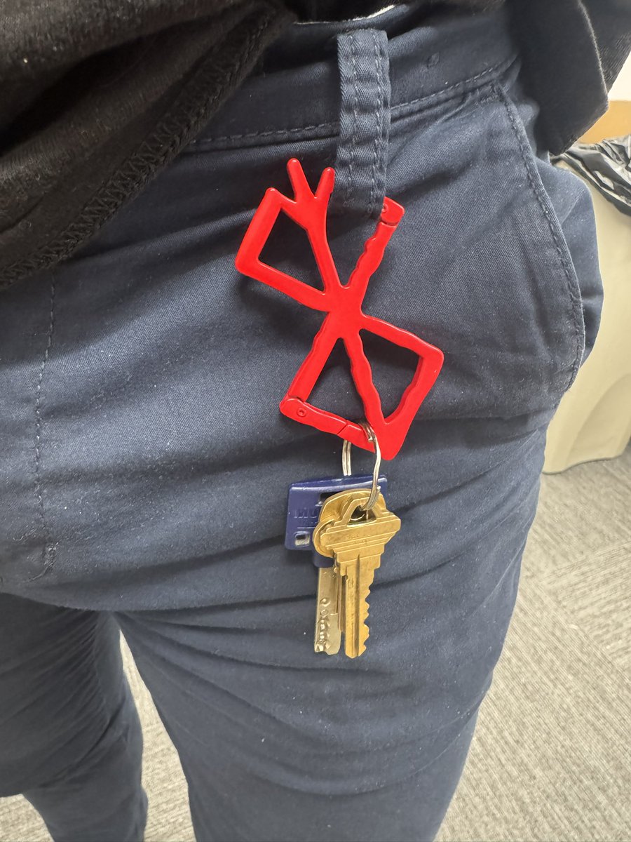 Berserk Inspired Carabiner with 2 functional openings. Made for Vees Clothing