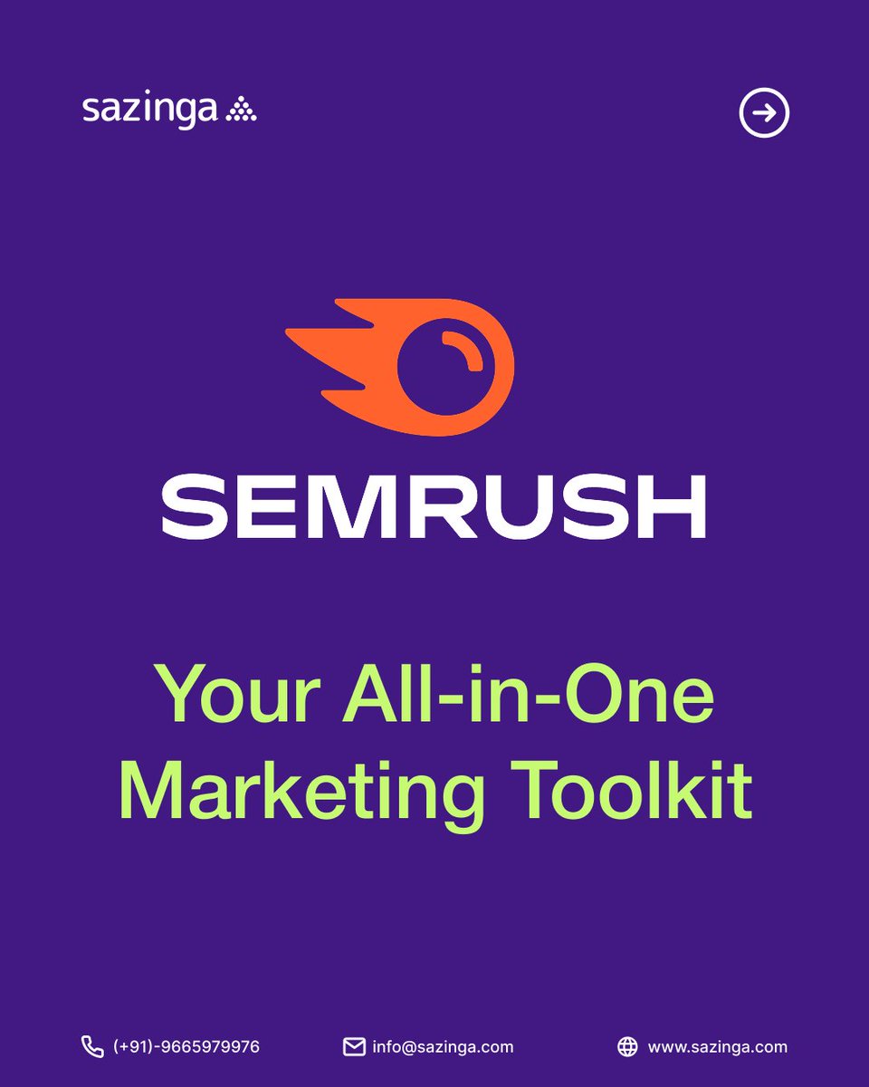 SazingaDigital's tweet photo. 🚀 improve your digital marketing game with SEMrush!
 
Your all-in-one toolkit for SEO, PPC, content marketing, and more. 

#DigitalMarketing #SEO #lifratsazinga #Semrush #MarketingTools #Sazinga https://t.co/xdCZpDCi1F