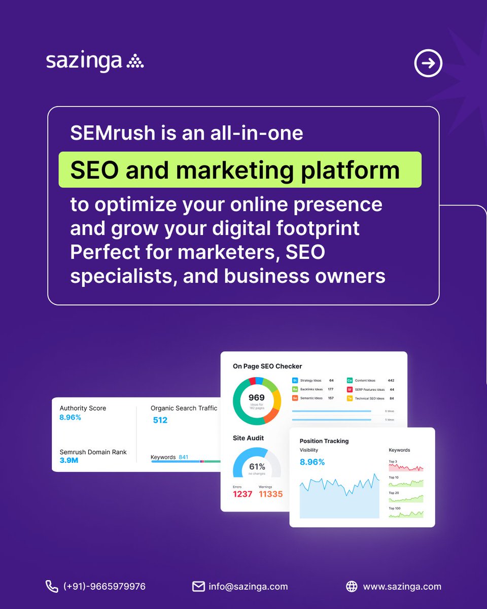 SazingaDigital's tweet photo. 🚀 improve your digital marketing game with SEMrush!
 
Your all-in-one toolkit for SEO, PPC, content marketing, and more. 

#DigitalMarketing #SEO #lifratsazinga #Semrush #MarketingTools #Sazinga https://t.co/xdCZpDCi1F