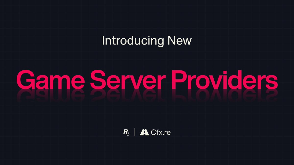 We’ve partnered with several new server providers to offer more official hosting options for your FiveM and RedM servers! See the forums for more info: forum.cfx.re/t/5311939