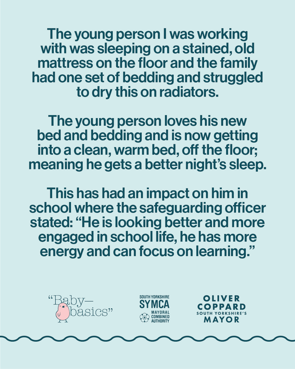🛏️ Safer Sleep Week starts today! 🛏️

We’ll be sharing important tips on safe sleeping and highlighting the work we’re doing across South Yorkshire through Beds for Babies: A Safe Space to Sleep—our programme ensuring every child aged five and under has a bed of their own.